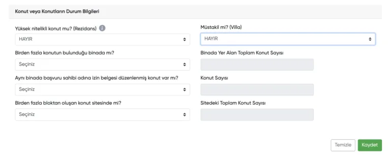 Turizm amaçlı konut kiralama izin başvurusu formu