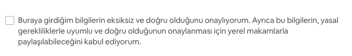Airbnb ev sahibi sorumluluk beyanı ekranı